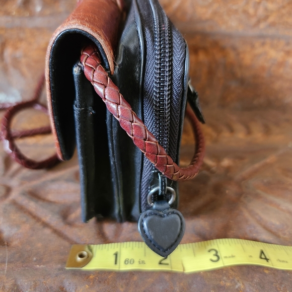 Brighton Two-Tone Leather Crossbody Bag - Picture 9 of 11